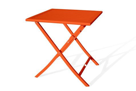 Table De Jardin Pliante En Aluminium Orange - Marius