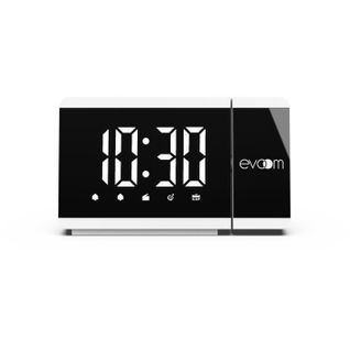 Réveil Projecteur - Evoom - Ev304588 - Blanc - Radio Fm - 2 Alarmes - Projection De L'heure