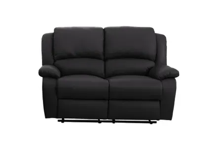 Canapé Relaxation 2 Places Simili Cuir Detente -  Noir