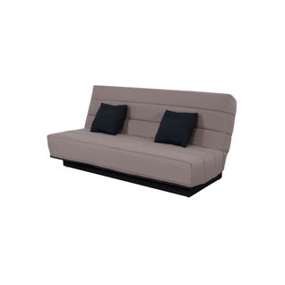 Banquette Clic-clac, Housse Et 2 Coussins Taupe 120x190