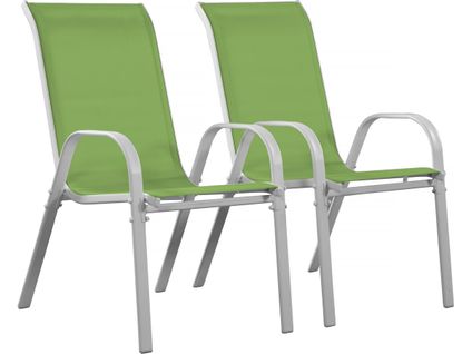 Fauteuil Jardin Textilène "cordoba" - Phoenix - Vert - Lot De 2