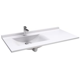 Plan Vasque Resiplan - 124 Cm Avec Vasque Déportée à Gauche