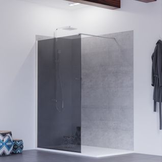 Paroi De Douche Miroir Effet Fumé 100 Cm Psyche - Verre 8 Mm Securit