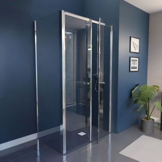 Paroi De Douche Pmr En Angle Ouverture Pivotante Pacific 120 X 80 Cm