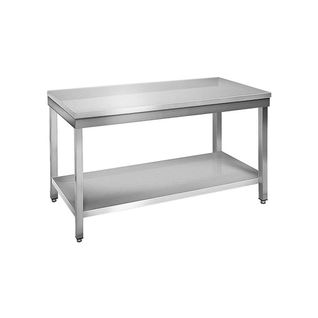 Table à Plancha Tout Inox  2 Plateaux Sans Rebord