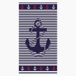 Serviette De Plage Marin 100 % Coton Égyptien 450g/m² 90x170 Cm - Drap De Plage à Rayures Motif