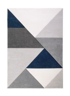 Tapis 160x230 cm BLOCK bleu/gris