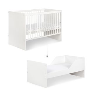 Dalia Lit Évolutif Bébé Convertible En Lit Enfant Blanc 140x70