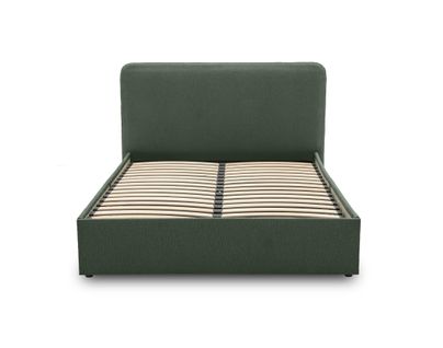 Goyave - Lit Coffre - 140x190 - En Tissu - Sommier Inclus Vert