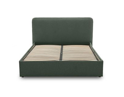 Goyave - Lit Coffre - 160x200 - En Tissu - Sommier Inclus Vert