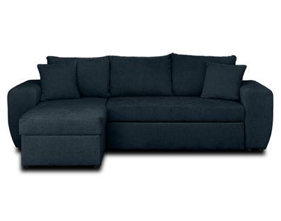 Milan - Canapé D'angle Réversible 4 Places - Convertible Avec Coffre - En Velours Texturé