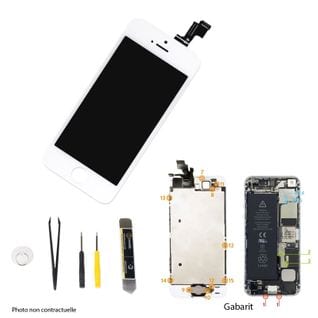 Kit Reparation Ecran Iphone6 Blanc  Ecr6br-13 Pour Smartphone Apple