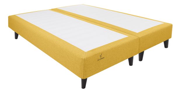 Sommier ressorts 2x100x200 cm NUIT FAUBOURG HONORE jaune