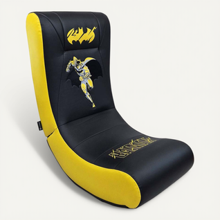 Subsonic - Chaise à Bascule, Rocking Chair Batman, Pouf Gamer Simili Et Broderies - Noir Et Jaune