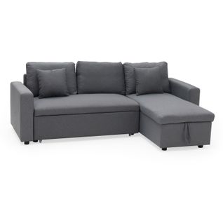 Canapé D'angle Convertible Clark 3 Places Gris