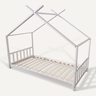 Lit Cabane Pour Enfant 190x90cm Blanc Gaspard