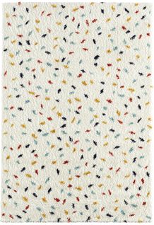 Tapis Enfants Rectangle Shaggy Motifs Confettis - Tipi - 120x160 cm - Multicolore