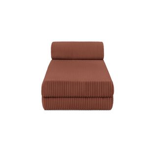 Méridienne Modulable Et Convertible - Velours Côtelé XL - Terracotta
