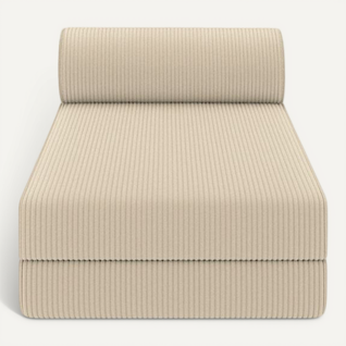 Méridienne Modulable Et Convertible - Velours Côtelé - Beige