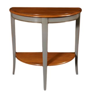 Console Demi-lune Merisier Massif