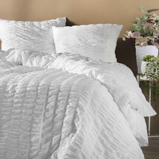 Douceur Plissée - Ensemble Housse De Couette Plissia 240 X 220 Cm En Microfibre