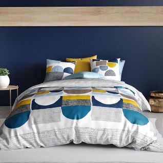 Housse De Couette 220x240 Cm + 2 Taies D'oreiller 63x63 Cm Coton Astra