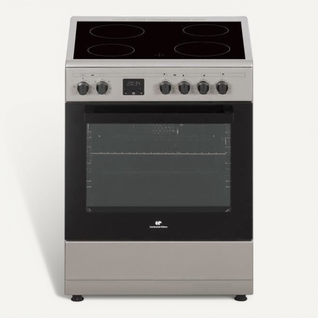 Cuisiniere Vitrocéramique  Cecv60fcs - 4 Feux - L58,8 Xp61 Xh83 Cm - Silver