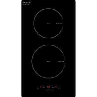 Domino Induction Encastrable - 2 Feux - 3600W - Noir