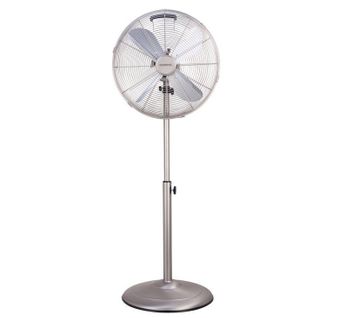 Ventilateur Sur Pied 40 Cm 3 Vitesses 50 W Métal Brossé