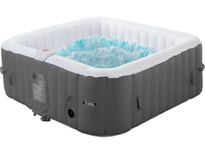 Spa Gonflable "riviera" En Pvc - 6 Places - Gris/blanc