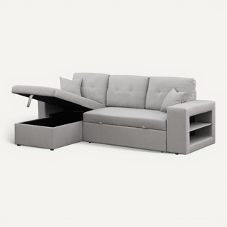 Canapé D'angle Convertible/réversible "axel" - 3 Places - Gris Clair