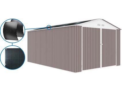 Garage Métal "nevada" - 15,36m² Avec Panneaux Solaires