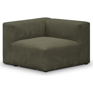 Module D'angle Réversible En Velours Côtelé Vert Kaki - Modulo