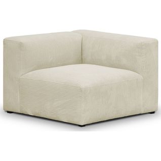 Module D'angle Réversible En Velours Côtelé Beige - Modulo