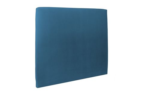 Tete De Lit Tapissee Velours Bleu L 150 Cm - Ep 10 Cm Rembourre