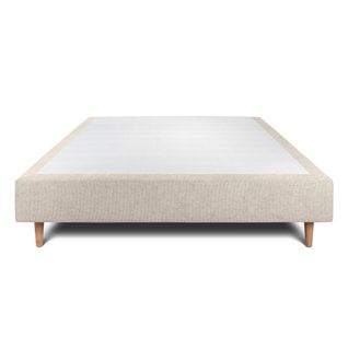 Sommier Tapissier Tissu Beige Clair 140x200 H35cm