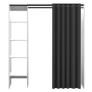 Dressing Room Tom White And Grey Curtain One Column 160 X 182