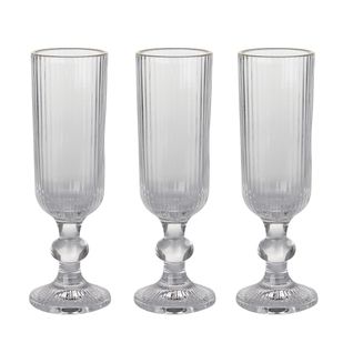 Set 3 flûtes à champagne 16 cL UGLASS Verre vue de face