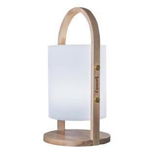 Lanterne Sans Fil LED Woody Bois Bois H37cm