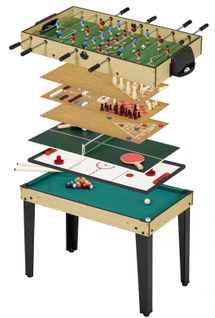 Table De Jeux 10 En 1 - Baby Foot - Billard - Ping Pong - Hockey - Bowling - Cartes - Structure Bo