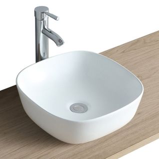 Vasque à Poser Carrée En Céramique 37cm
