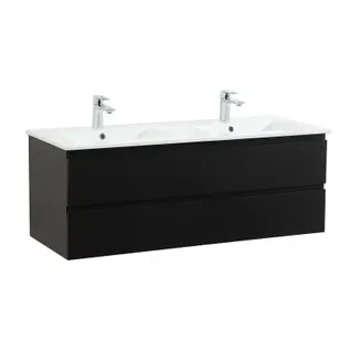 Meuble Double Vasque Sorrento Suspendu Avec Plan Céramique 120cm