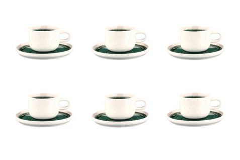 Lot De 6 Tasses En Grès Vert D15