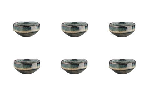 Lot De 6 Petits Bols En Grès Gris D11