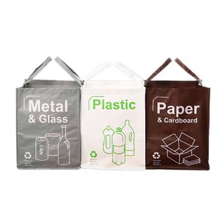 Lot De 3 Sacs De Recyclage Écologique Capacité 50 Litres
