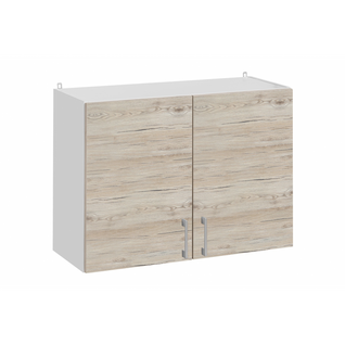 Meuble Haut De Cuisine Eco Noyer Blanchi 2 Portes L 60 Cm