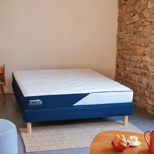 Matelas mousse 90x190 cm DUNLOPILLO FLOW 100 ép. 19 cm vue d'ambiance 1