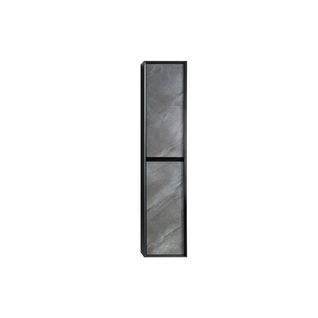 Colonne De Salle De Bain 160 Cm Noir Effet Pierre Aquasasso-jindoli