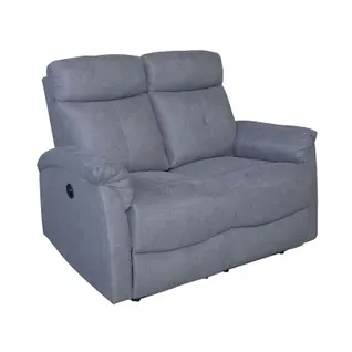 Canapé 2 Places Relax Électrique Gris Lucas