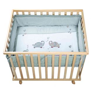 Parc Bébé Rectangulaire Jumbotwins En Bois Clair - 75x100 Cm